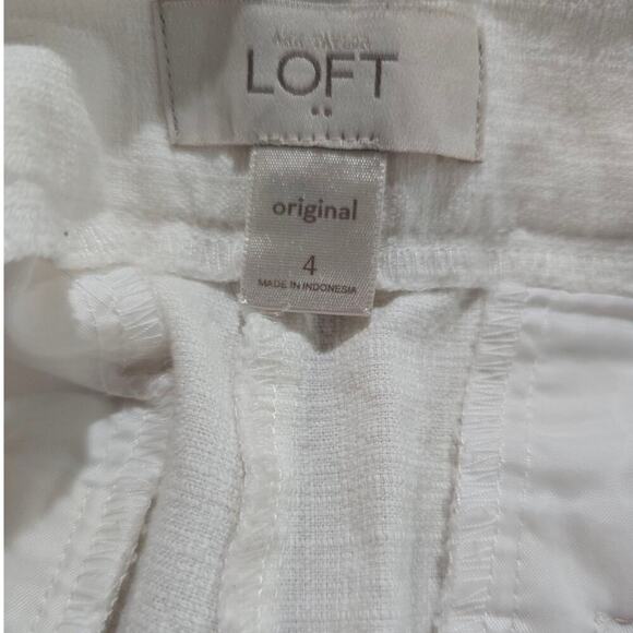 Ann Taylor LOFT women's white capri pants - size 4 - Picture 6 of 8